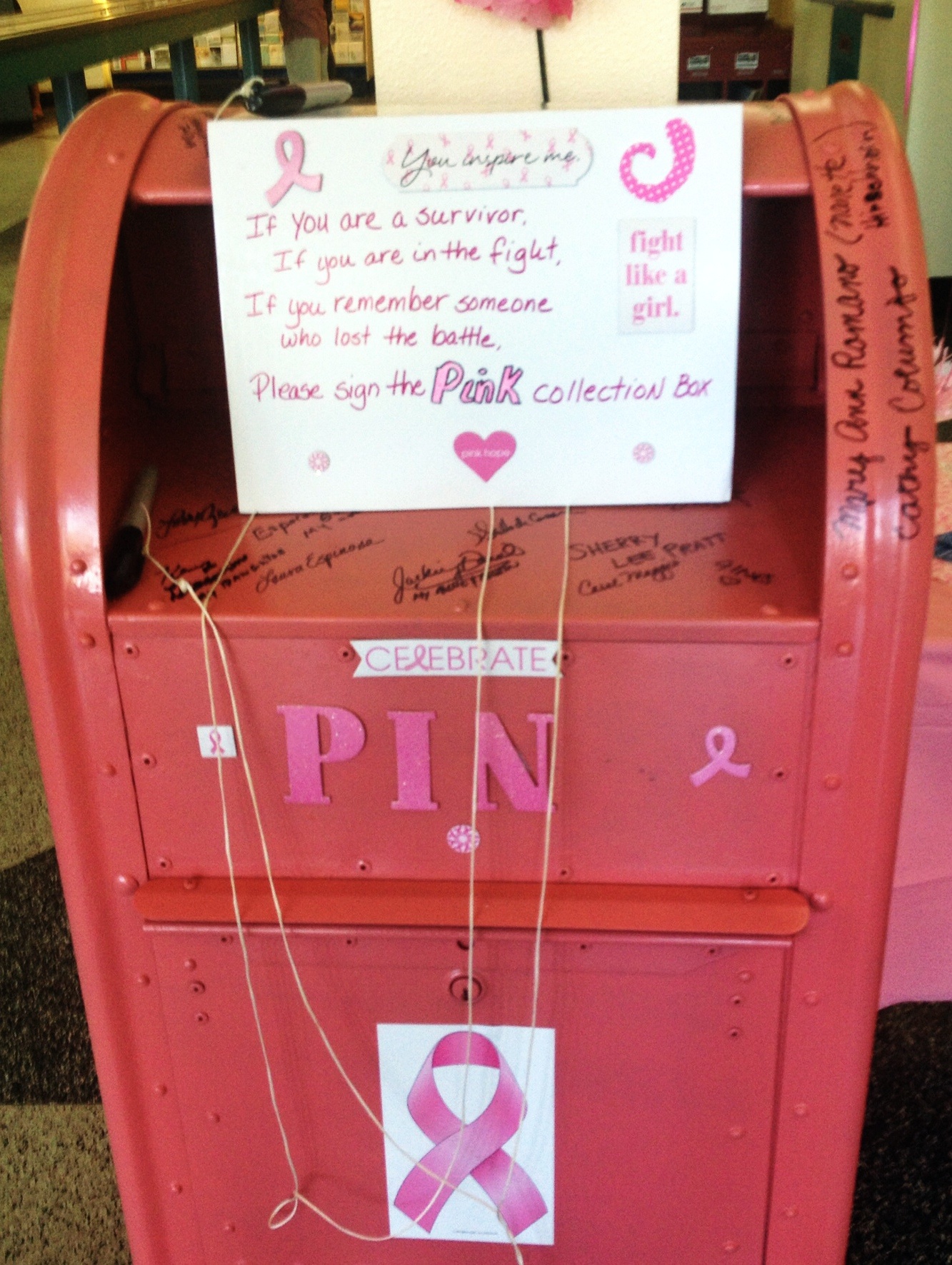 Pink Collection Box Post Office San Rafel