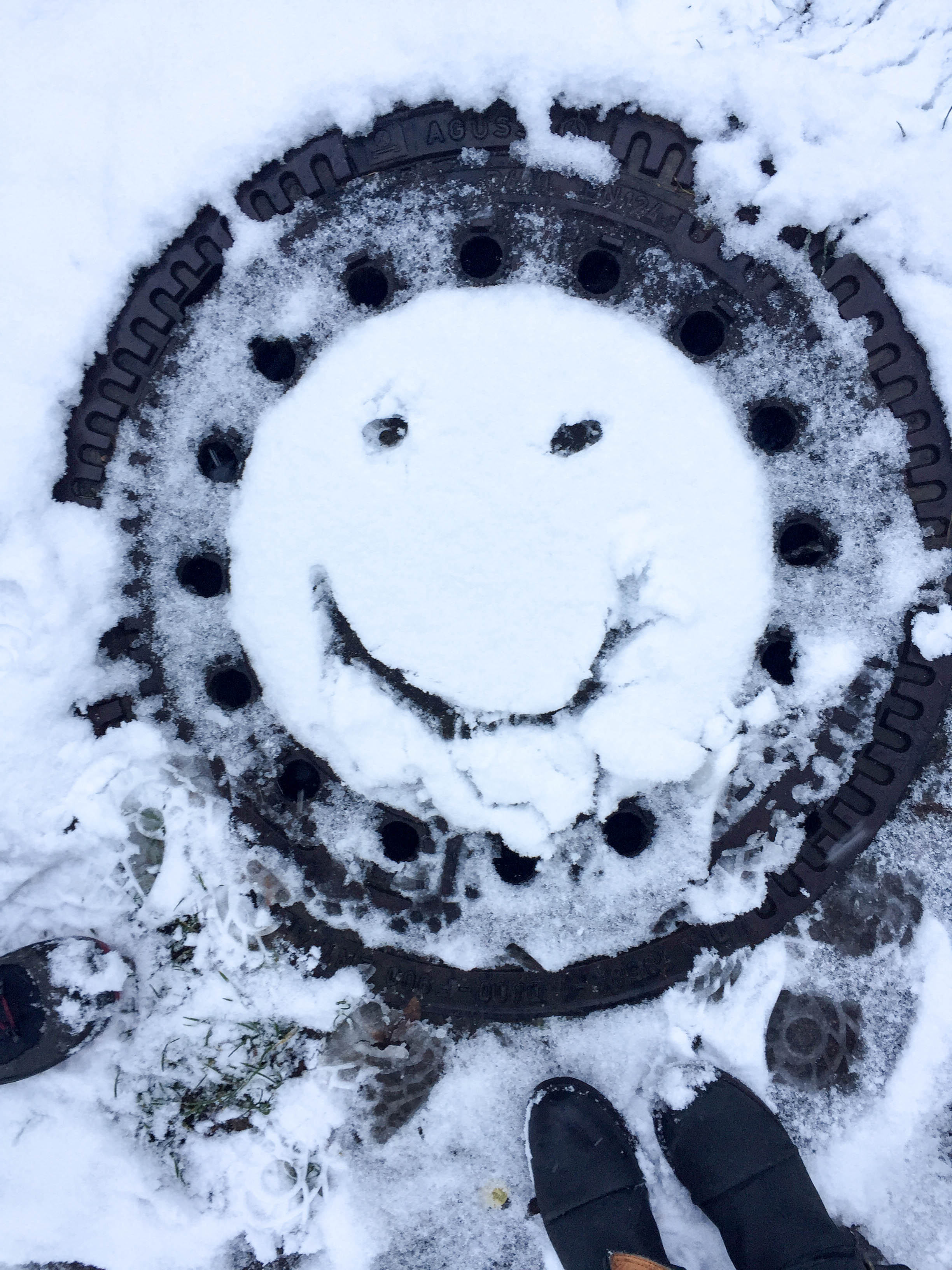 Smiley im Schnee